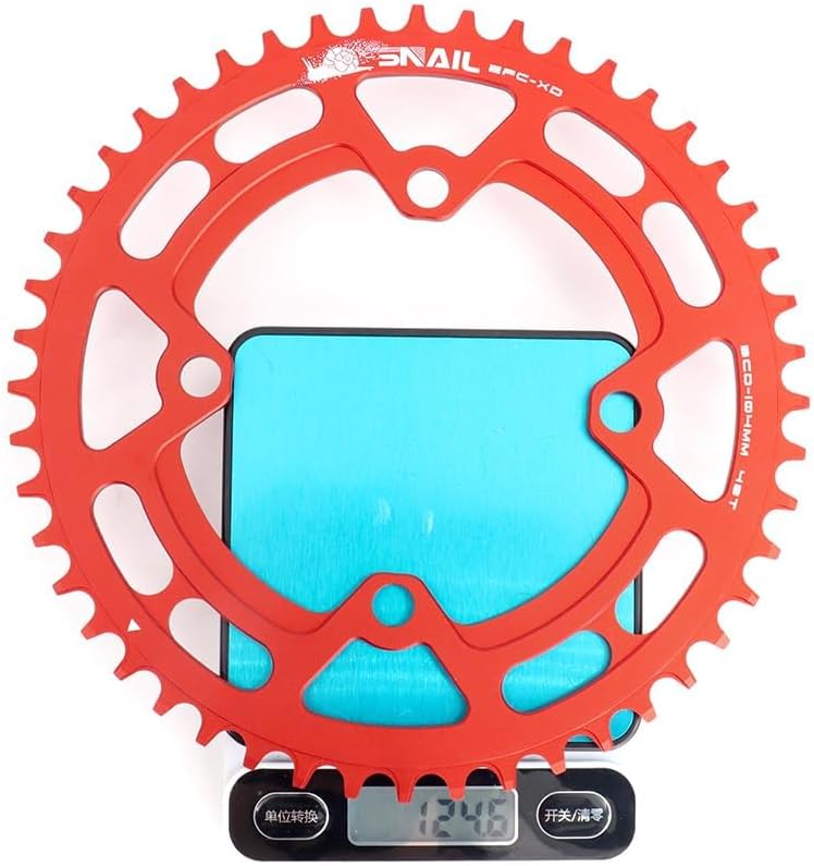 FOMTOR 104 BCD Chainring (30-52T) 7-12 Speed Compatible CNC 7075 Aluminum Narrow Wide Tooth Round Oval Chainrings for MTB/Road Bike Ebike Chainwheel Black/Red - Image 2